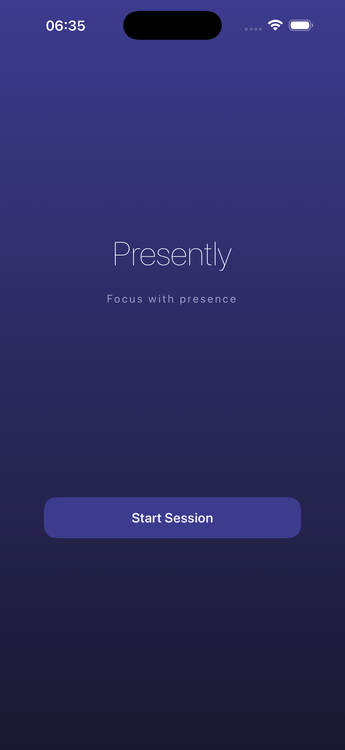Presently home screen