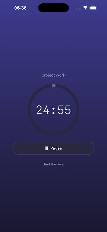 Active focus session